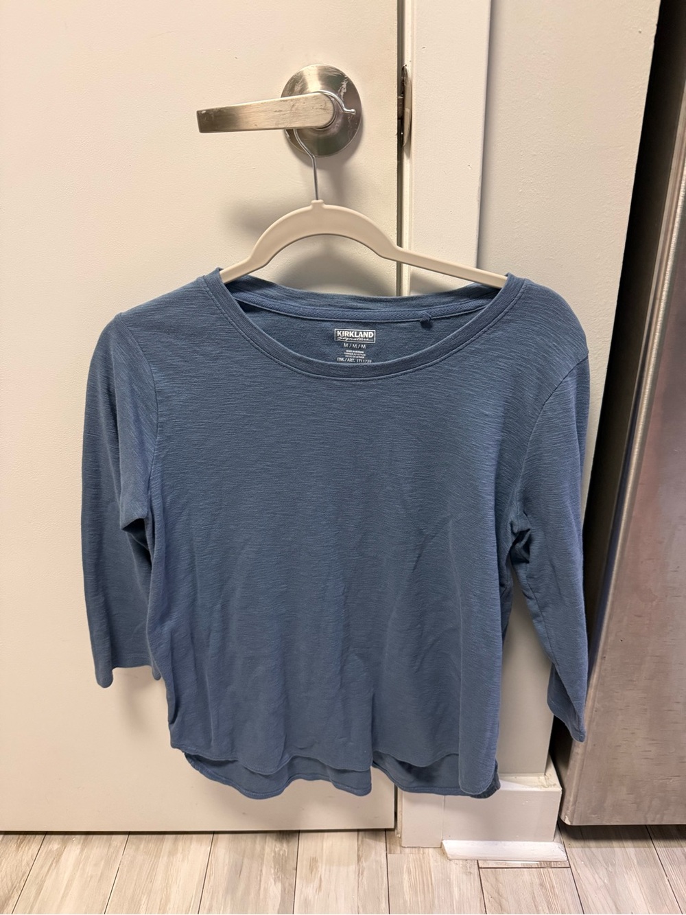 Kirkland Signature Slate Blue Long Sleeve Crewneck Tee